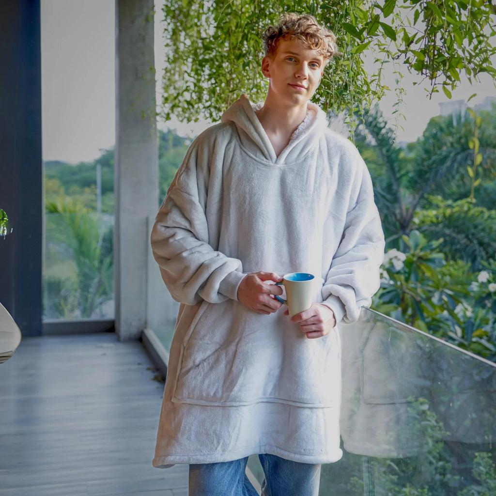 İnci Grisi - Giyilebilir Battaniye