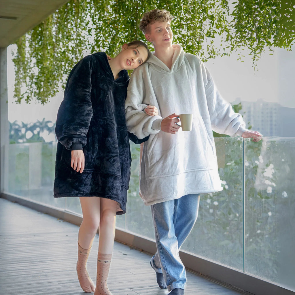 İnci Grisi - Giyilebilir Battaniye