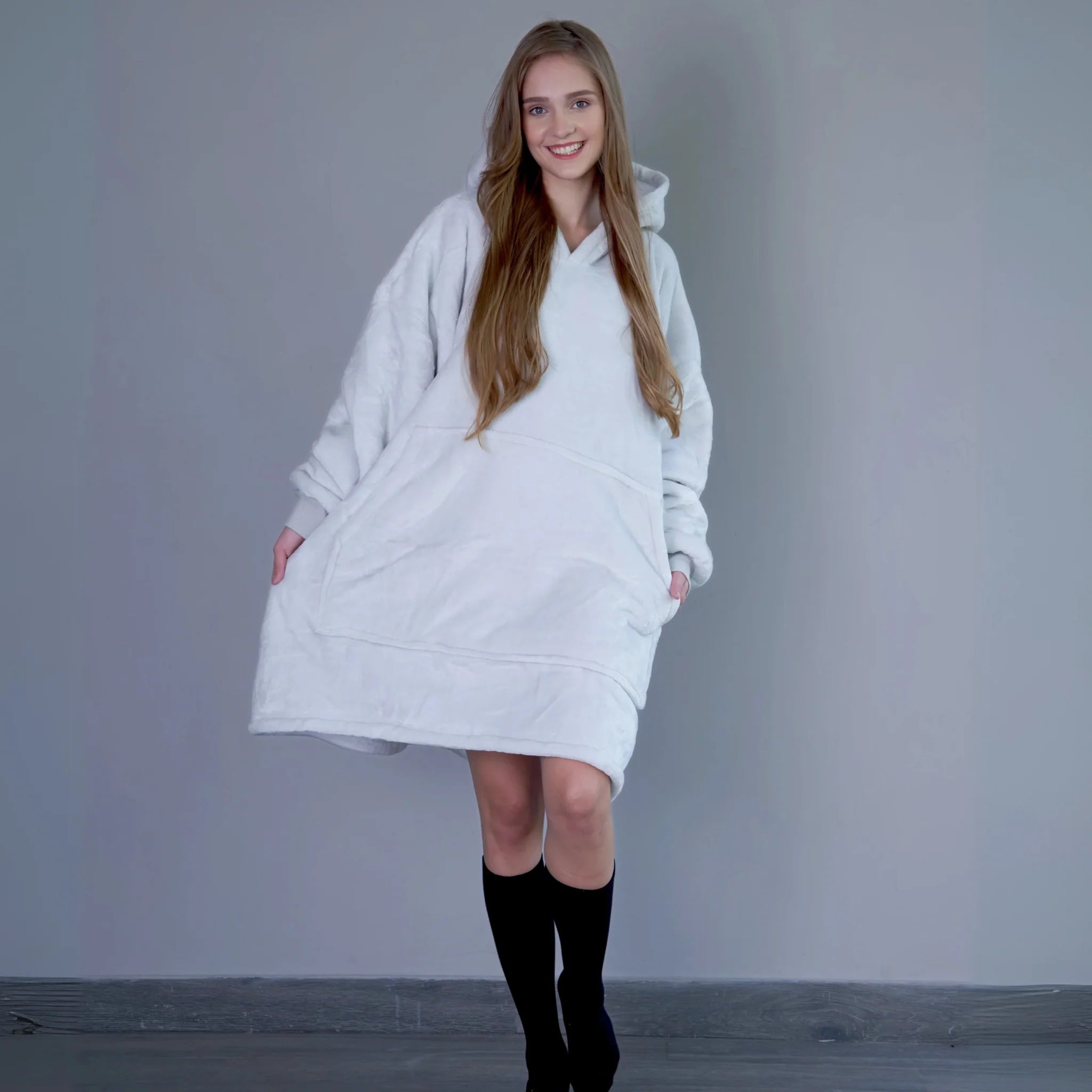 İnci Grisi - Giyilebilir Battaniye