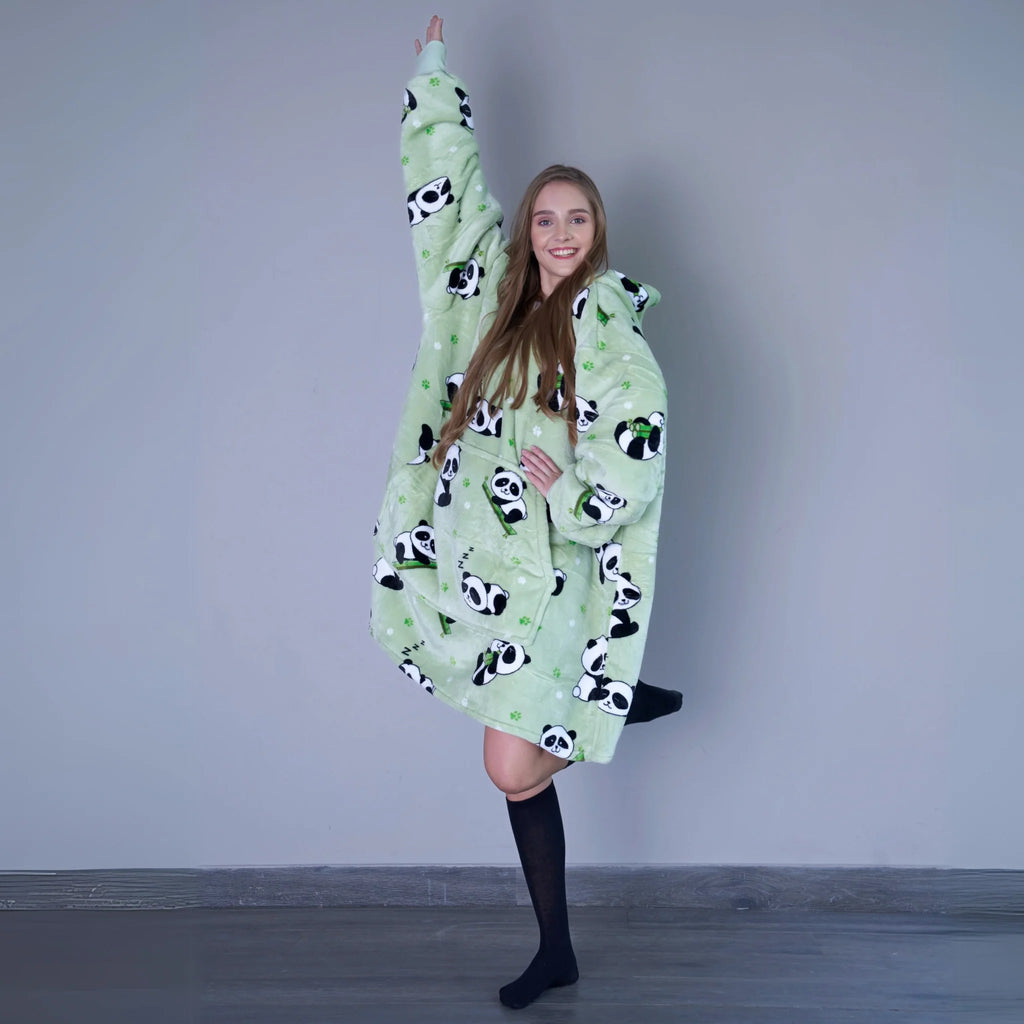 Panda - Giyilebilir Battaniye