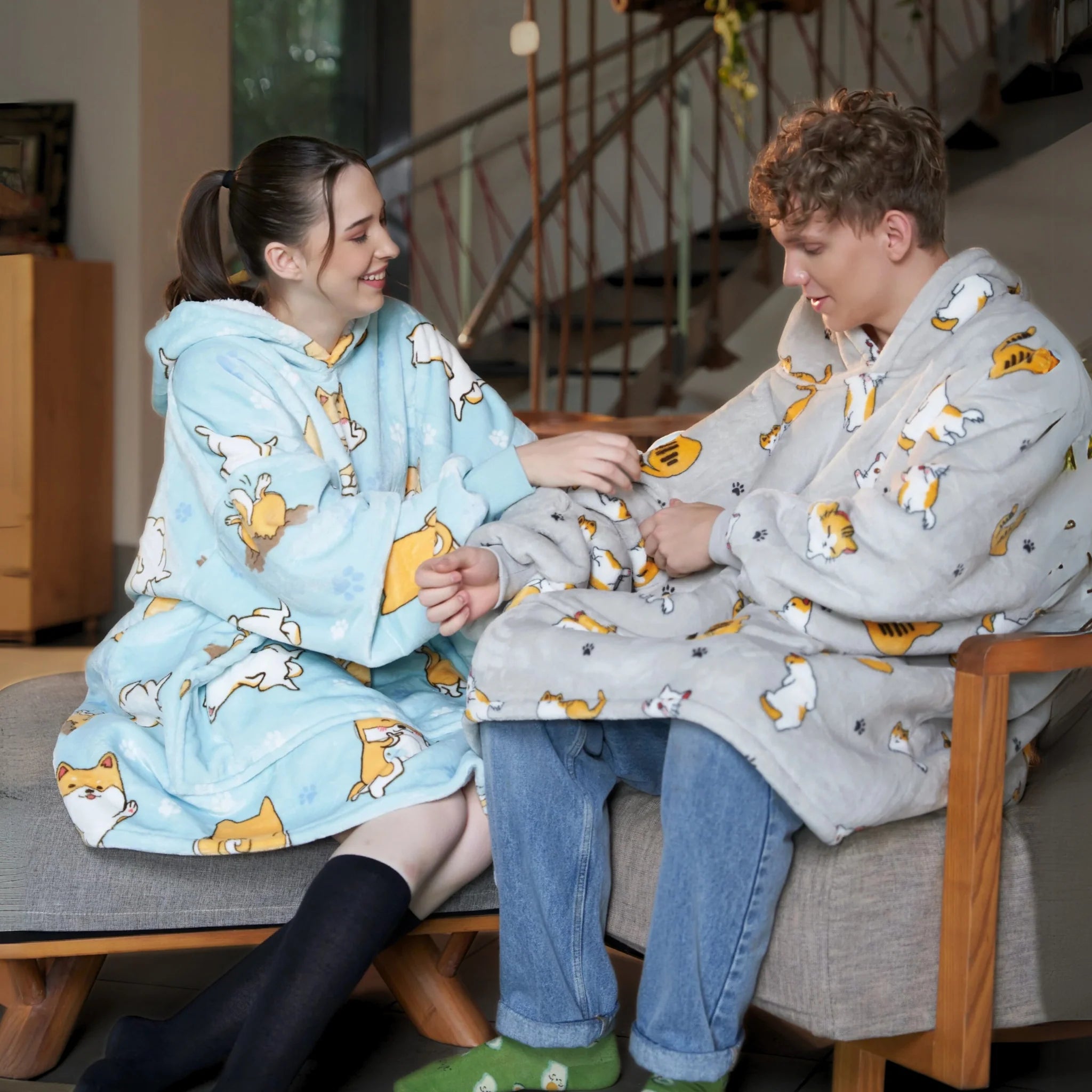 Kedi - Giyilebilir Battaniye