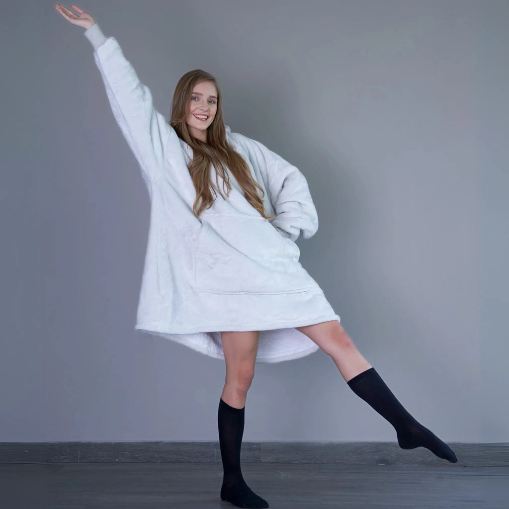 İnci Grisi - Giyilebilir Battaniye