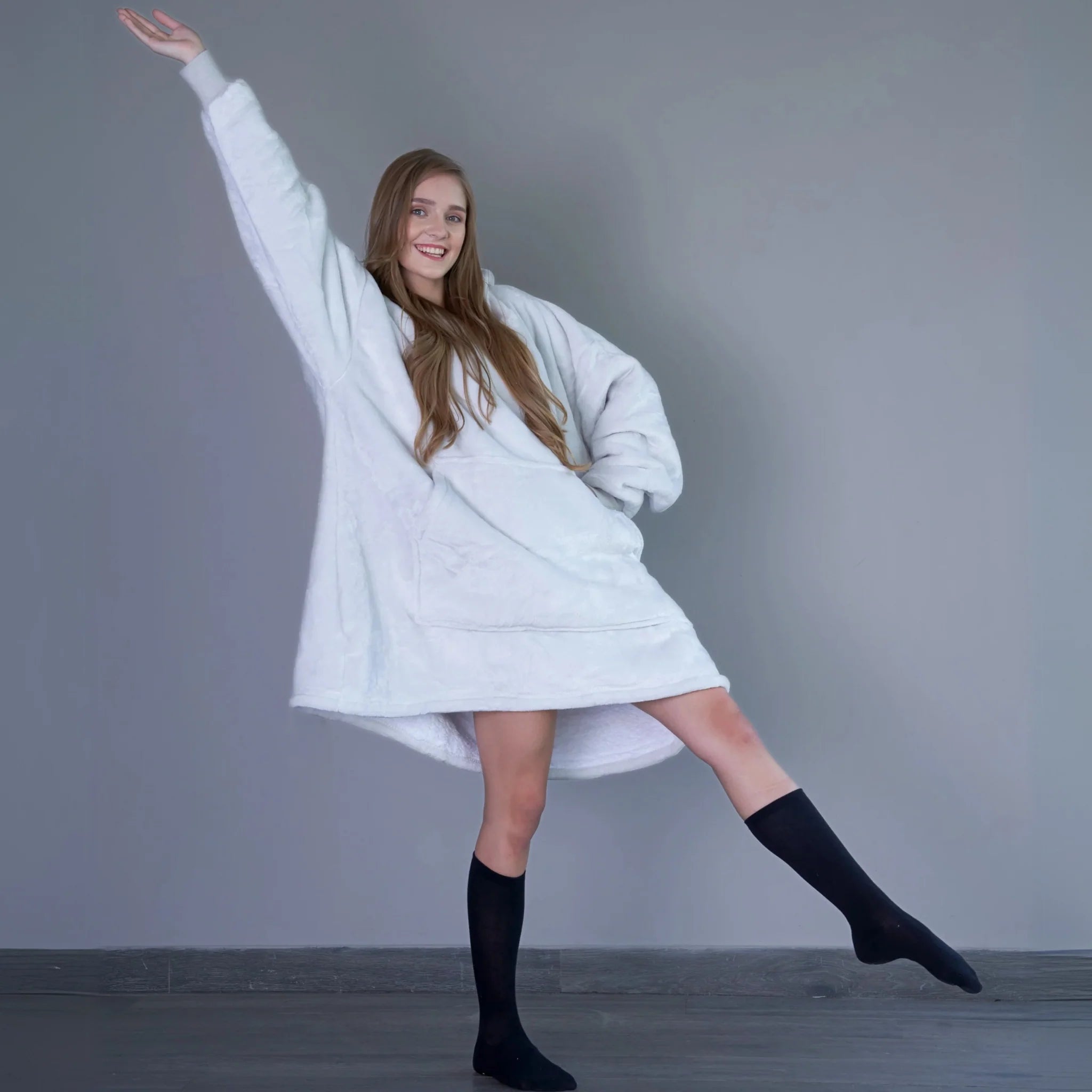 İnci Grisi - Giyilebilir Battaniye