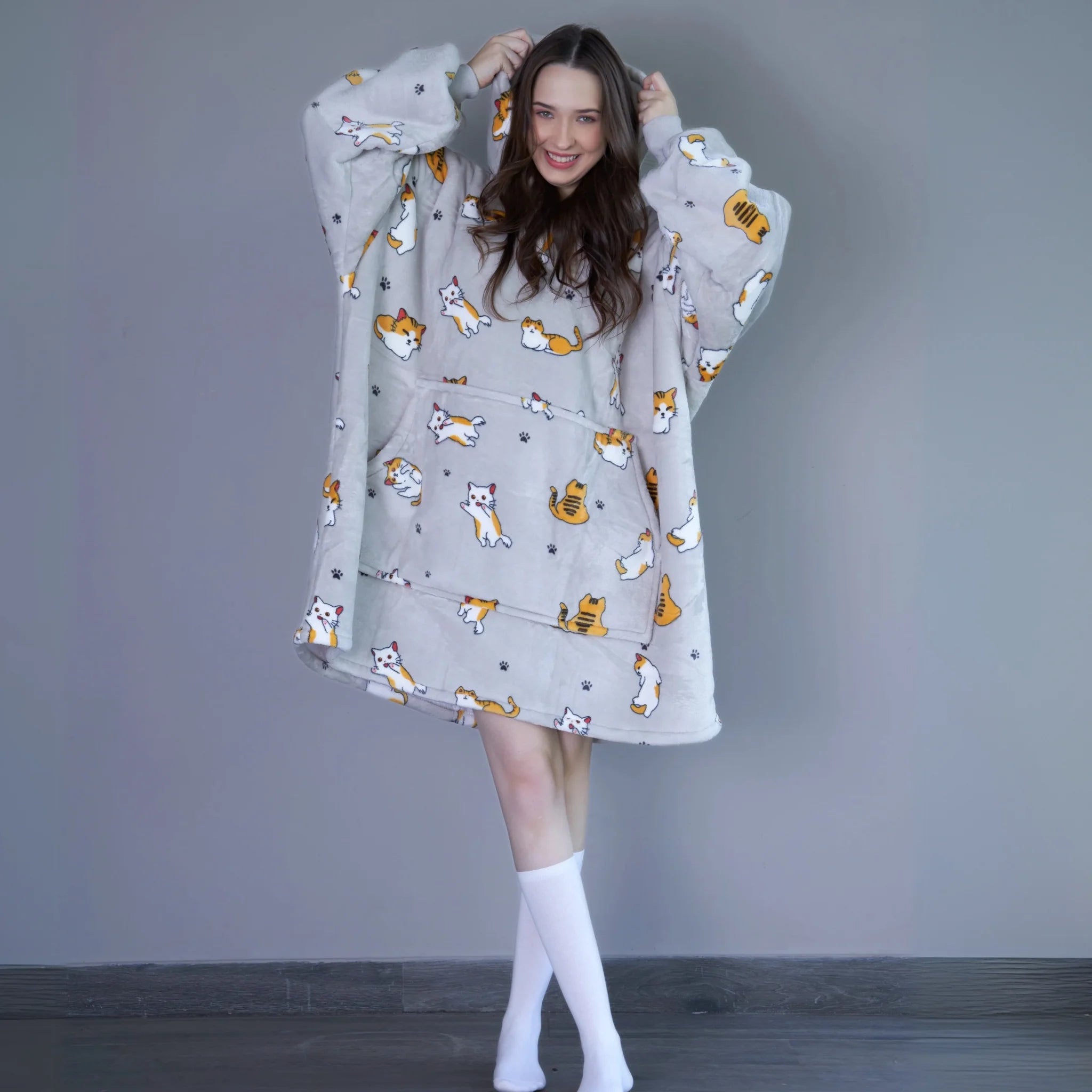 Kedi - Giyilebilir Battaniye